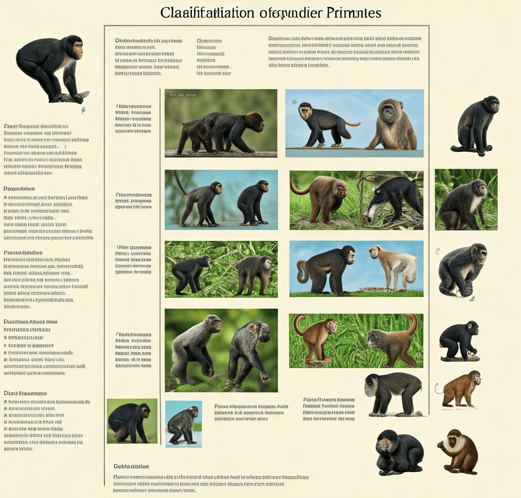 clasificación de los primates, profundizando en cada suborden, infraorden, parvorden y superfamilia